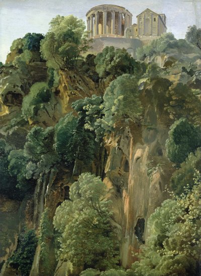 The Temple of Vesta and the Sibyls at Tivoli by Friedrich Nerly